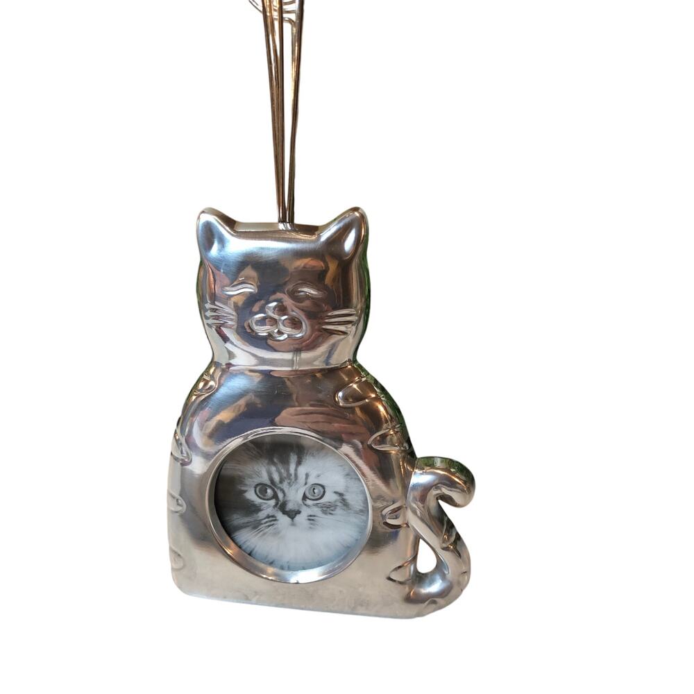 Vintage 1997 Cat Photo Holder Silver Royal Limited